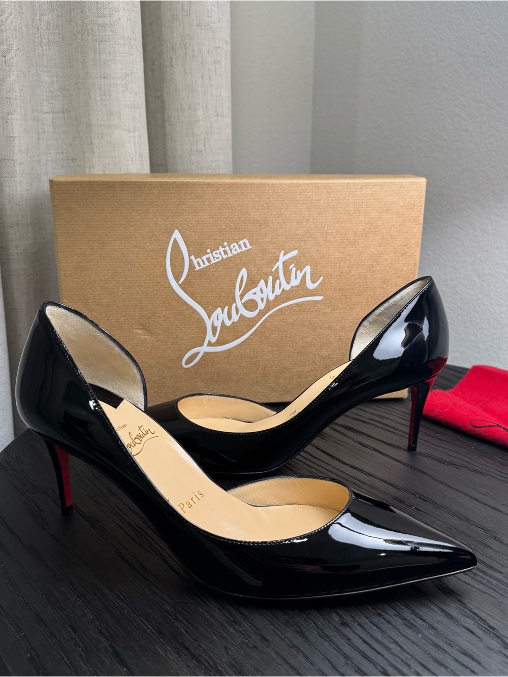 Christian Louboutin Iriza 70 Pumps Patent Black 37.5